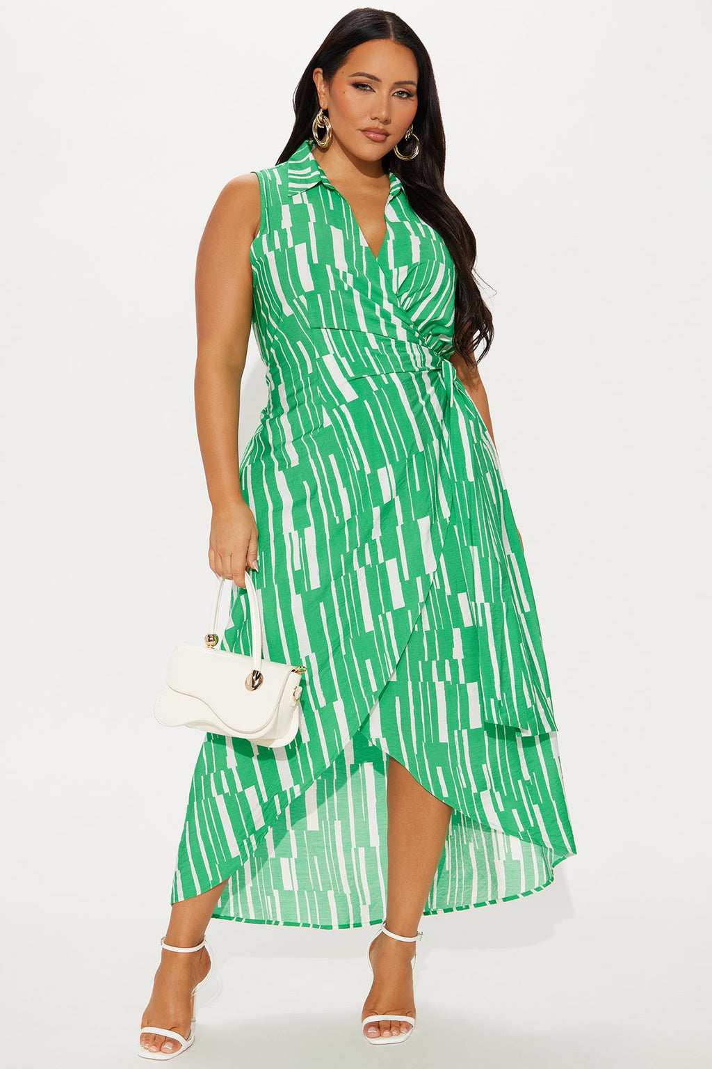 Kyrie Tie Waist Maxi Dress - Kelly Green