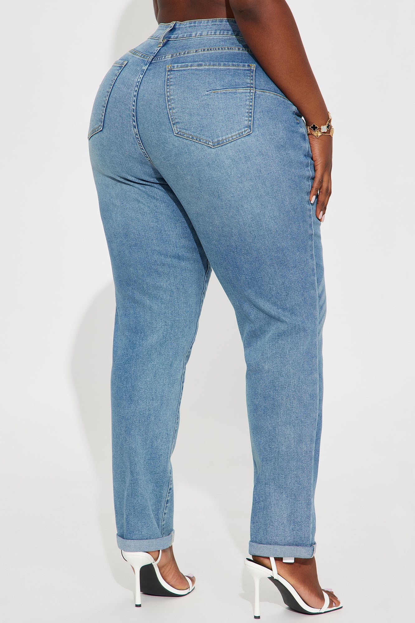Tall Clara Super Stretch Sculpting Mom Jeans - Medium Wash