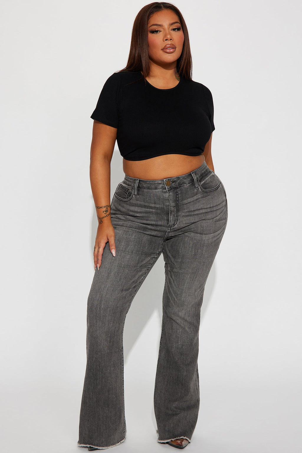 Best Behavior Stretch Flare Jean - Black Wash