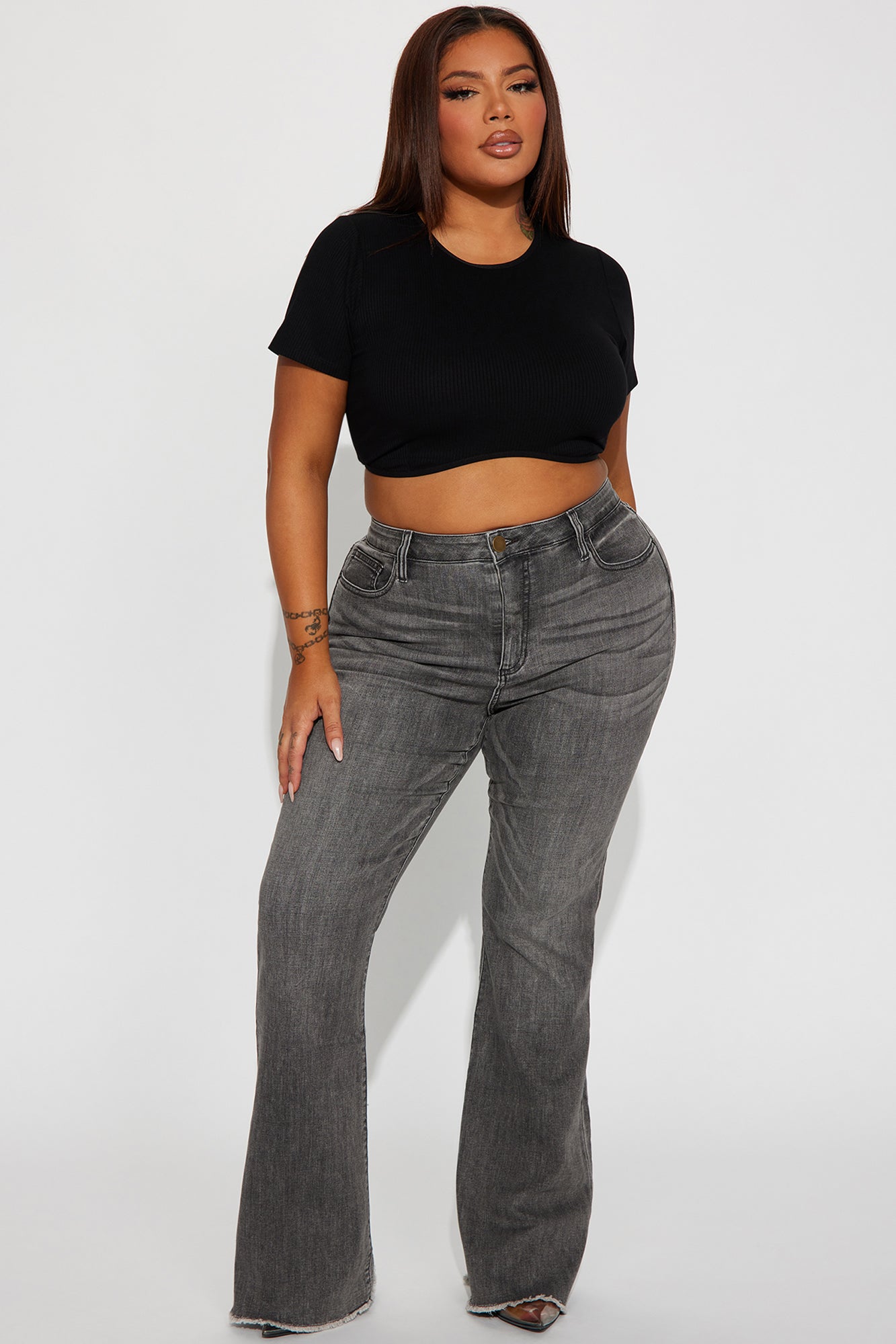 Best Behavior Stretch Flare Jean - Black Wash