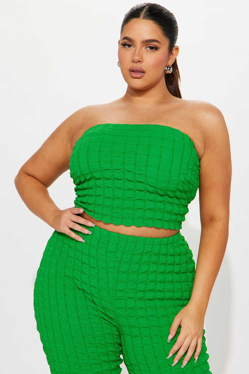 Tell Me All About It Bubble Pant Set - Kelly Green