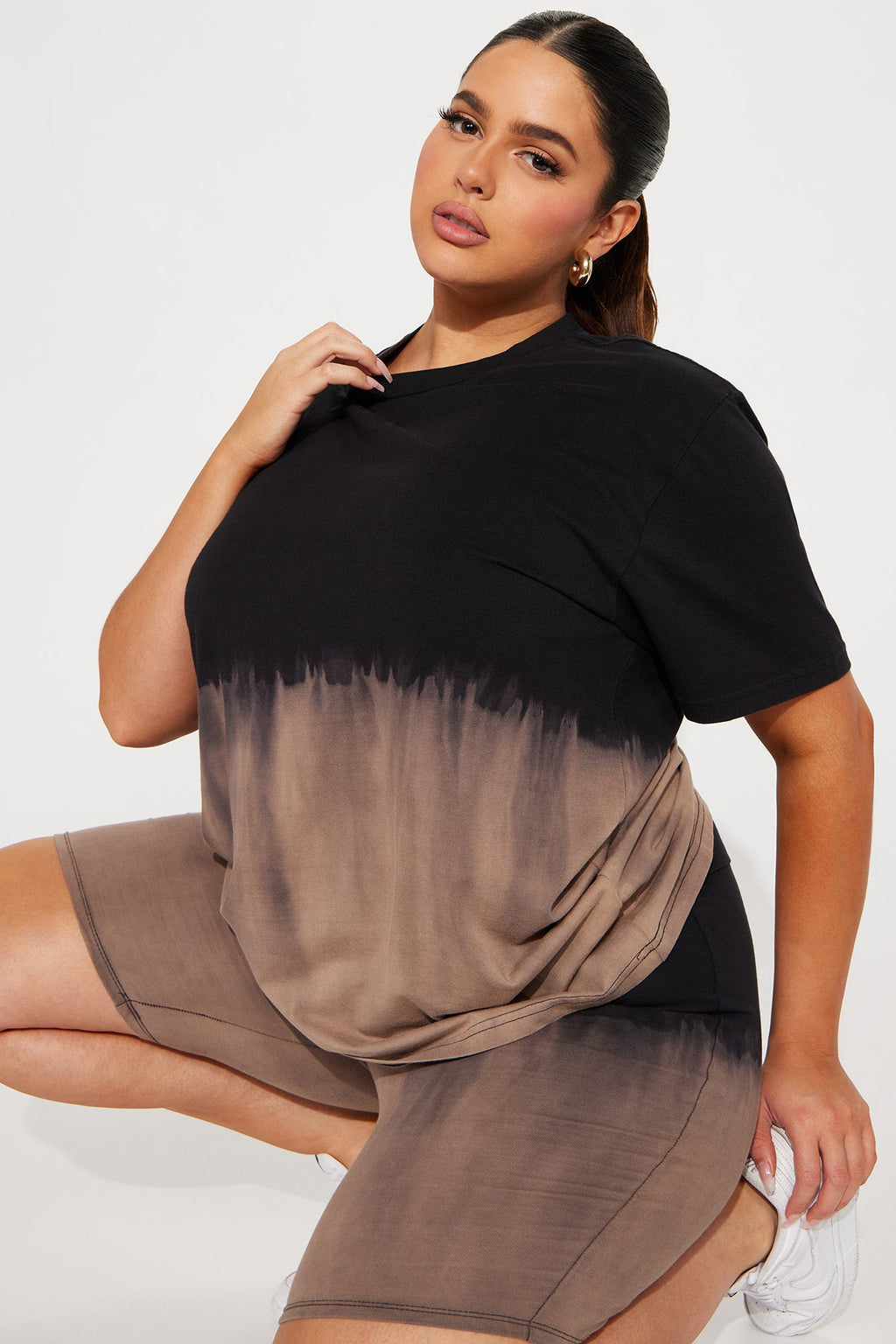 Tell Me About It Biker Short Set - Black/combo