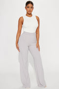 Victoria High Waisted Dress Pants - Grey