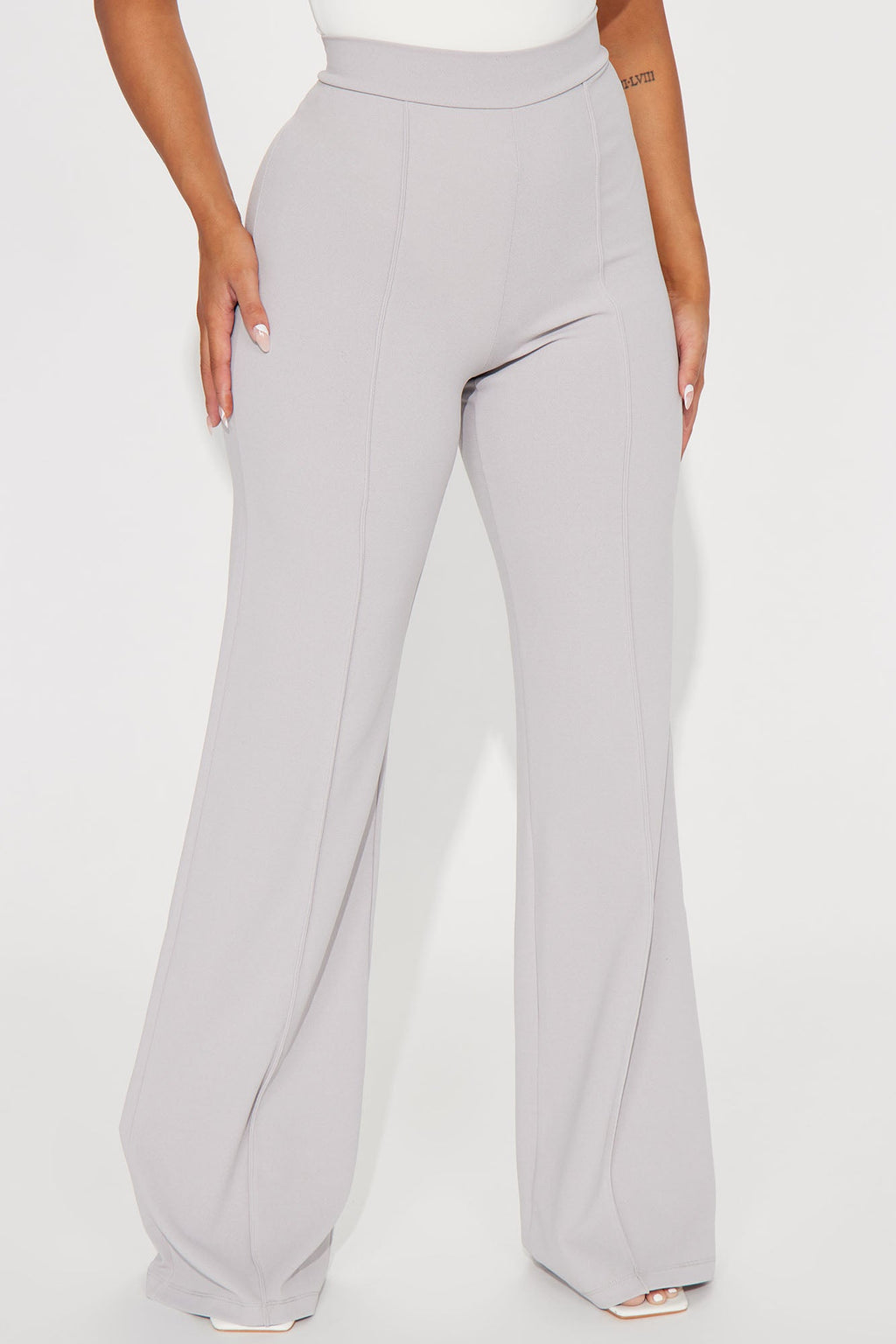 Victoria High Waisted Dress Pants - Grey