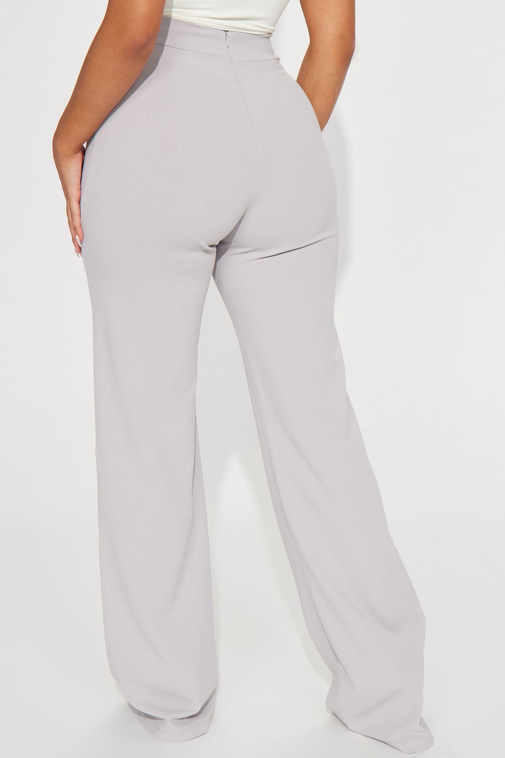 Victoria High Waisted Dress Pants - Grey