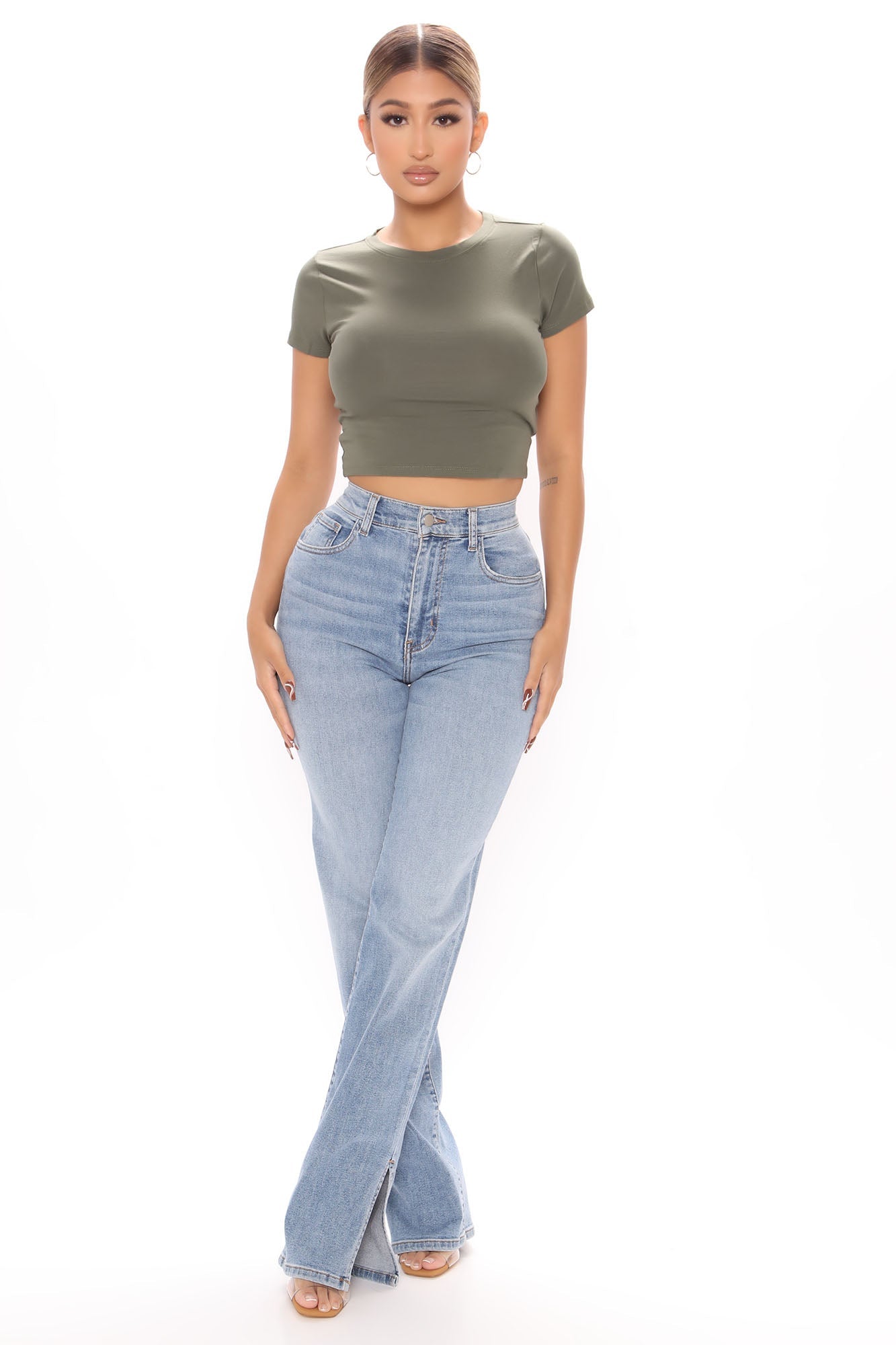 Robin Crop Top - Army Green
