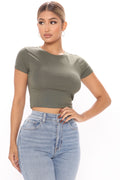 Robin Crop Top - Army Green