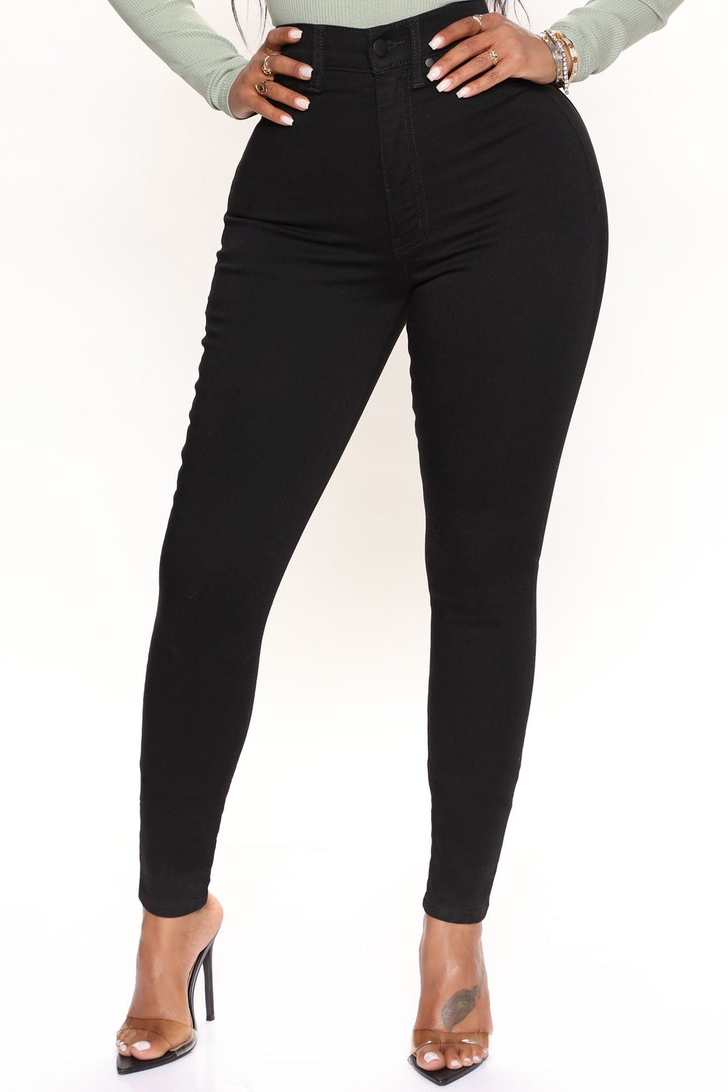Flex Game Strong Super High Rise Skinny Jeans - Black