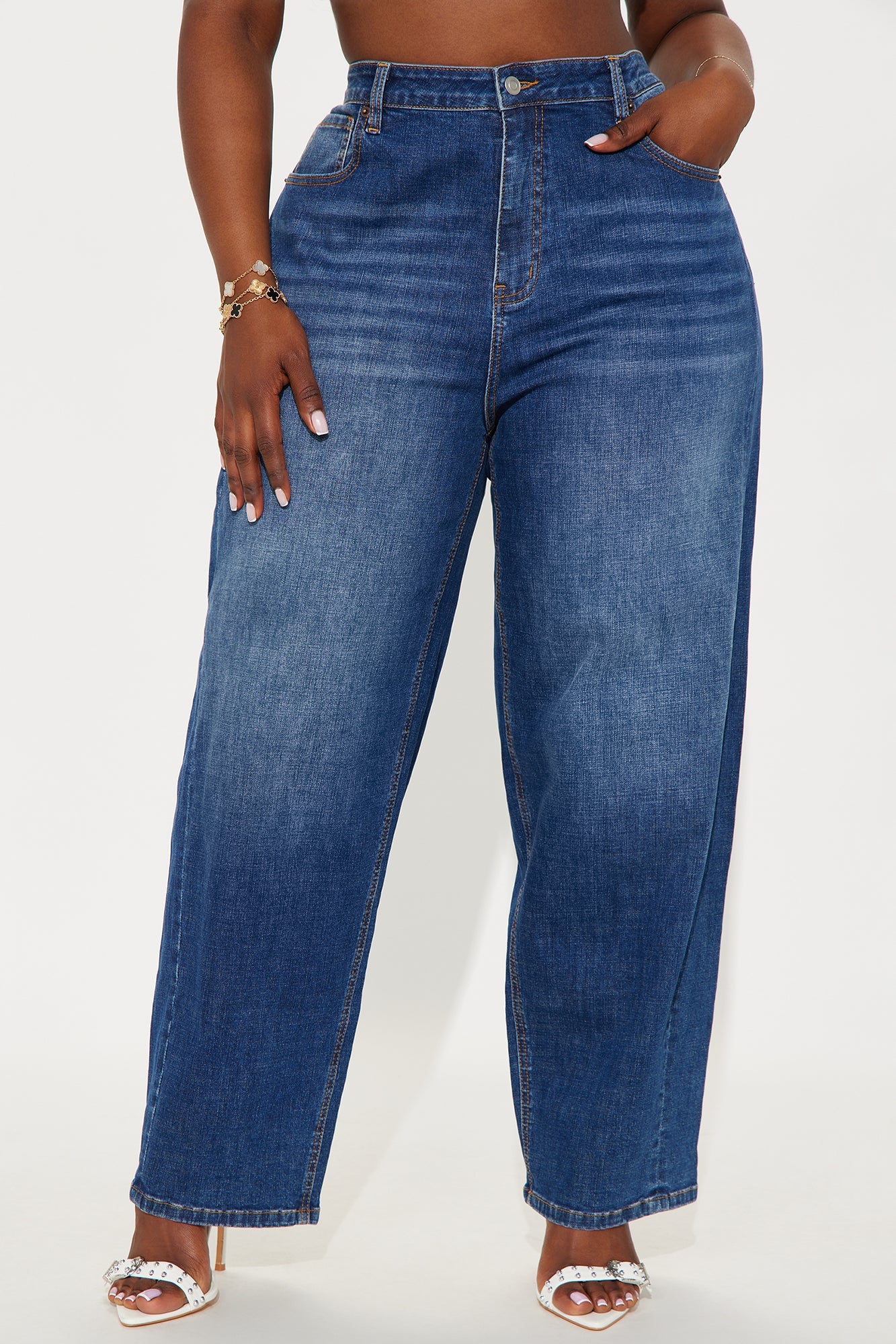 Maven Barrel Leg Jeans - Dark Wash
