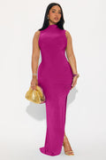 Bring the Energy Slinky Maxi Dress - Magenta