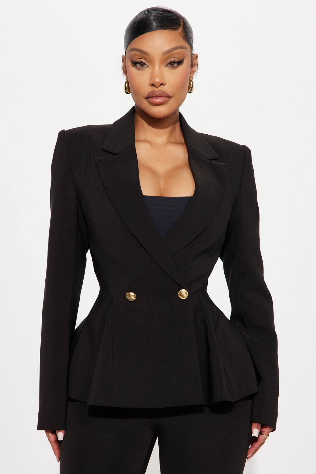 Mielle Peplum Blazer - Black