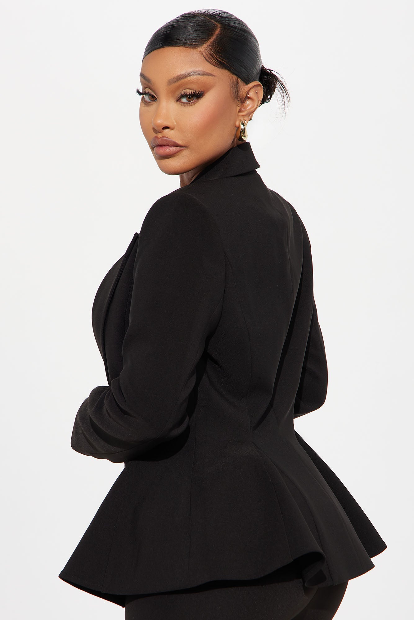 Mielle Peplum Blazer - Black