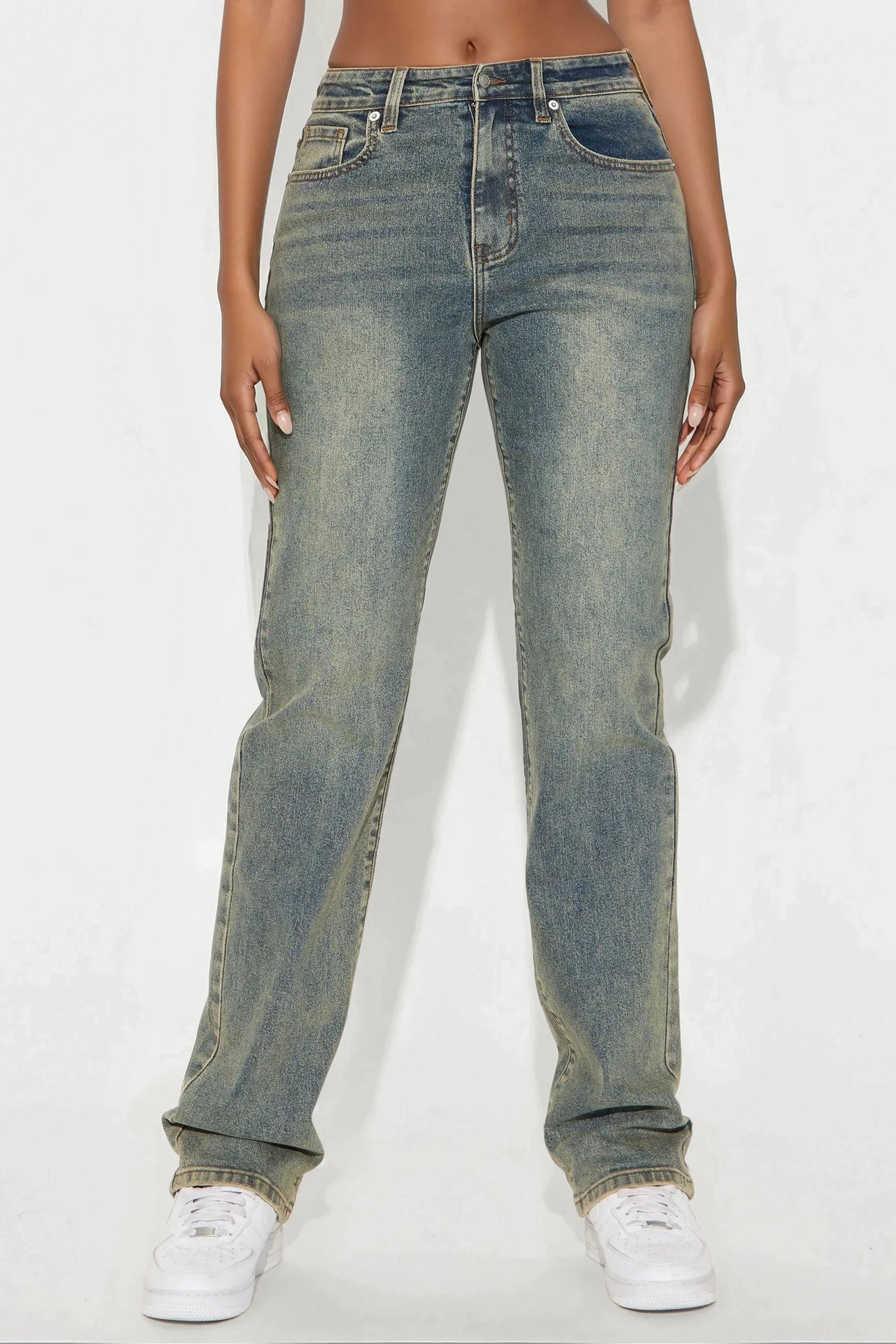 Tall Left Him Speechless Straight Leg Jeans - Vintage Wash