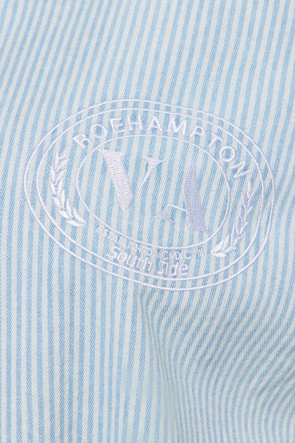 Hamptons Pinstripe Denim Bomber Jacket - Blue/combo