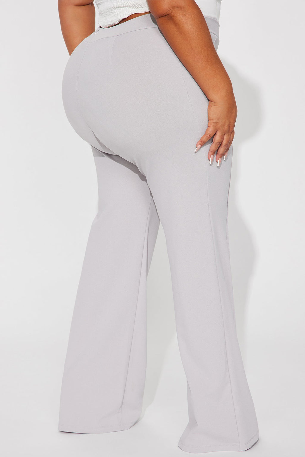 Victoria High Waisted Dress Pants - Grey
