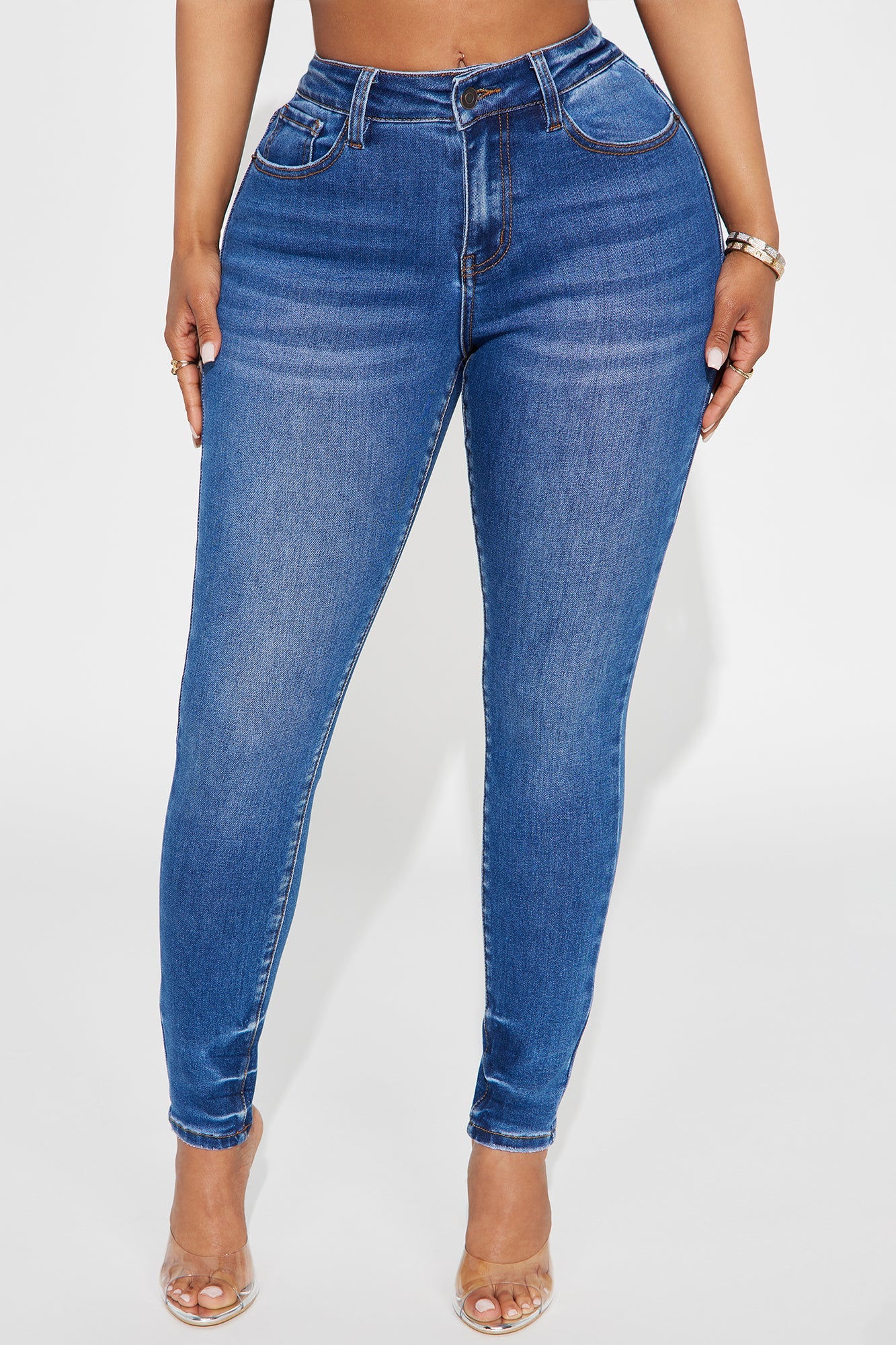 Kalisha Stretch Skinny Jeans - Medium Wash