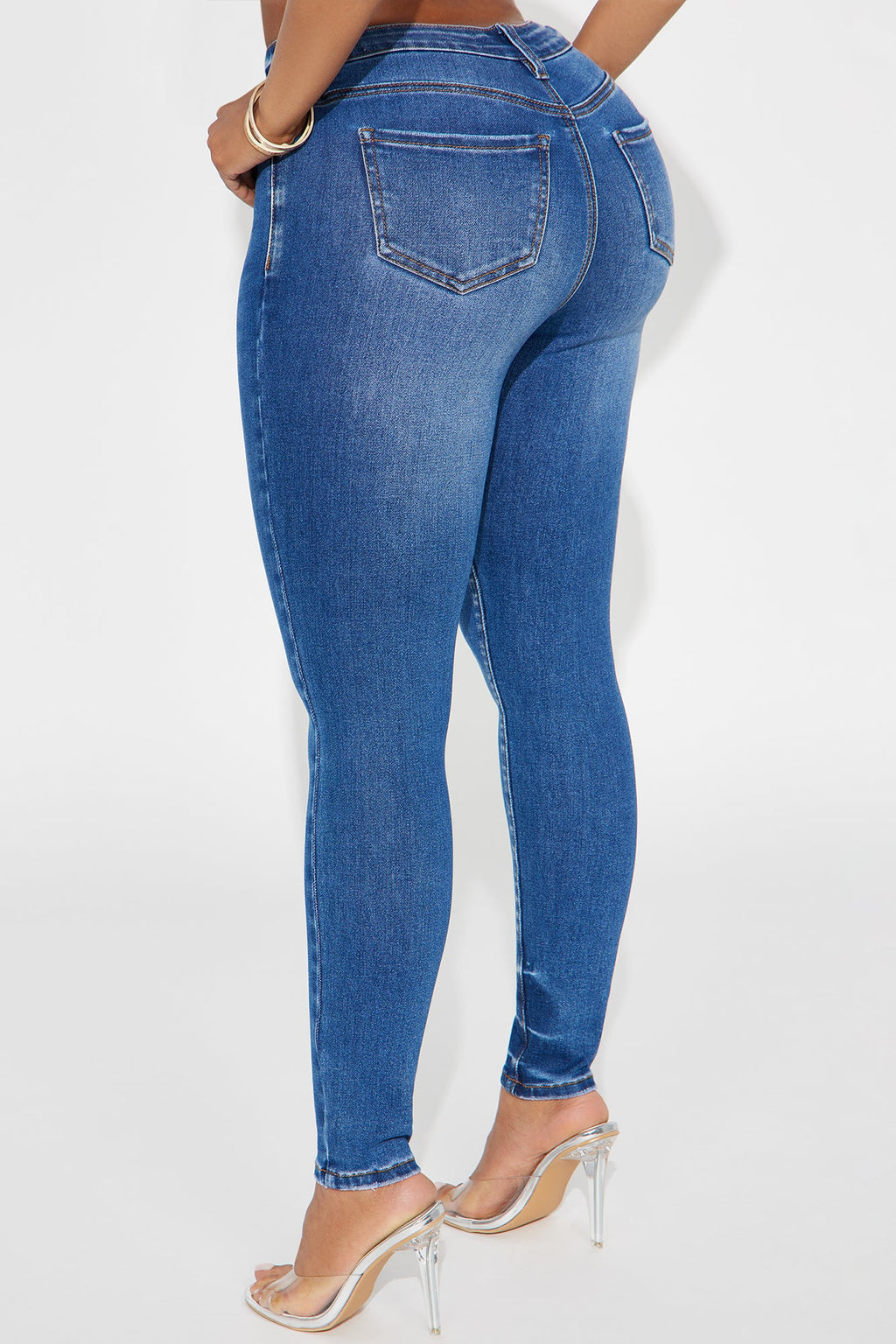 Kalisha Stretch Skinny Jeans - Medium Wash