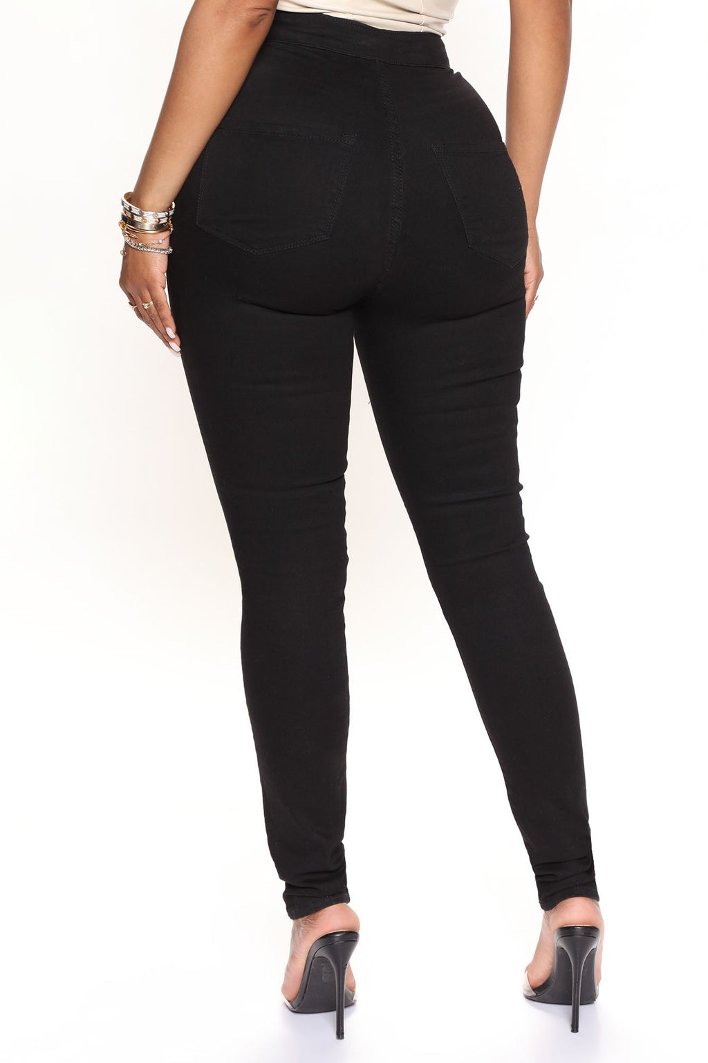 Luxe Ultra High Waist Skinny Jeans - Black