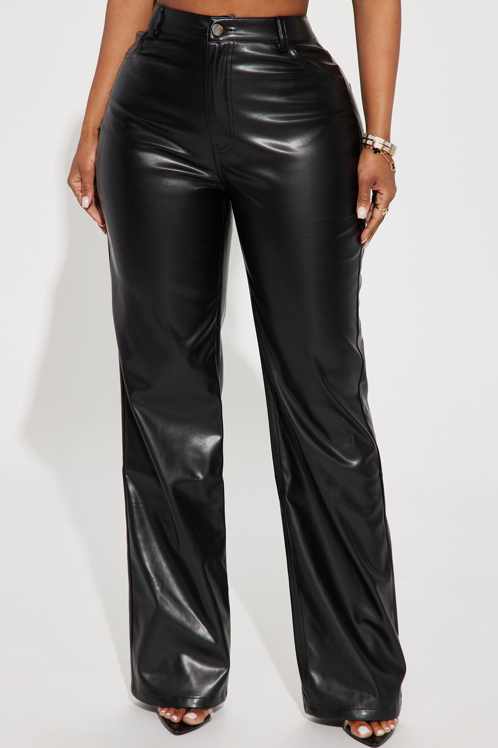 Seraphine Faux Leather Pant - Black