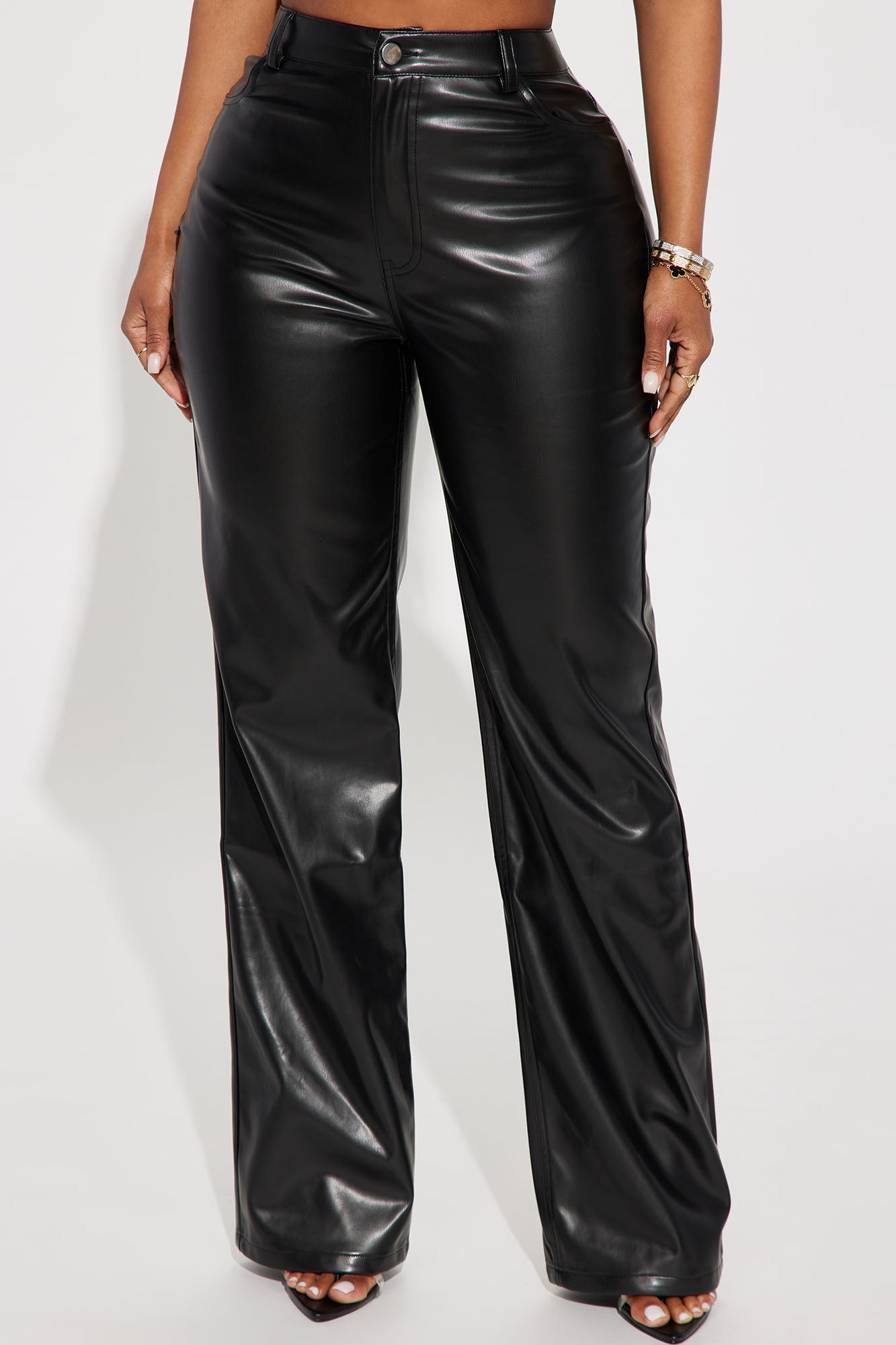 Seraphine Faux Leather Pant - Black