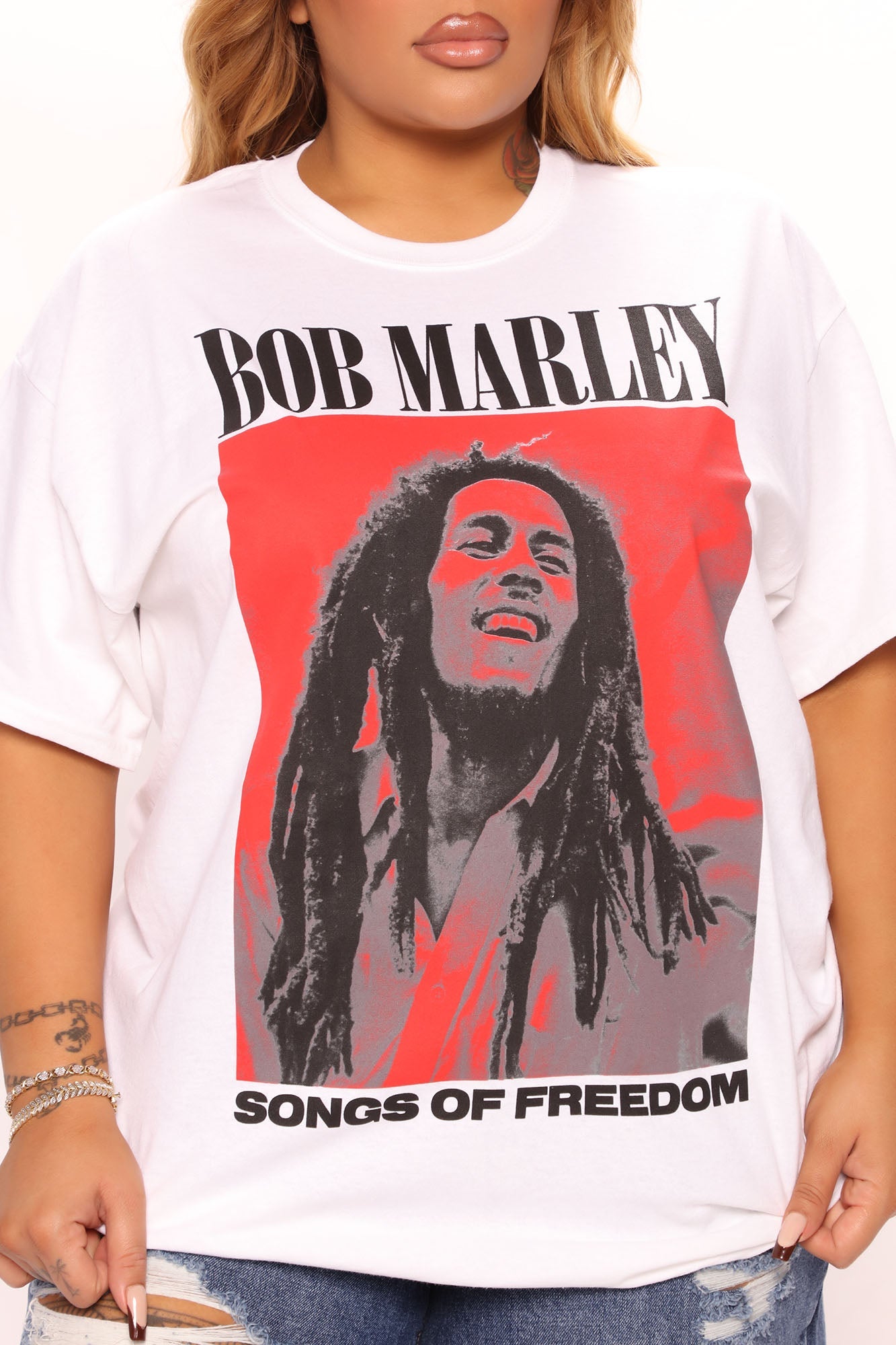 Bob Marley Songs Of Freedom Tee - White
