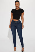 Look At My Curves Booty Lifter Skinny Jean - Dark Wash