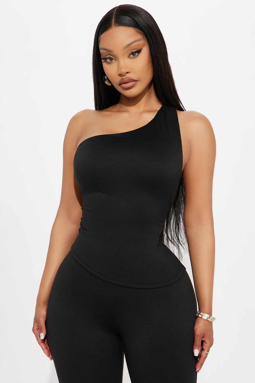 Rita Backless Top And Flare Leg Pant Set - Black