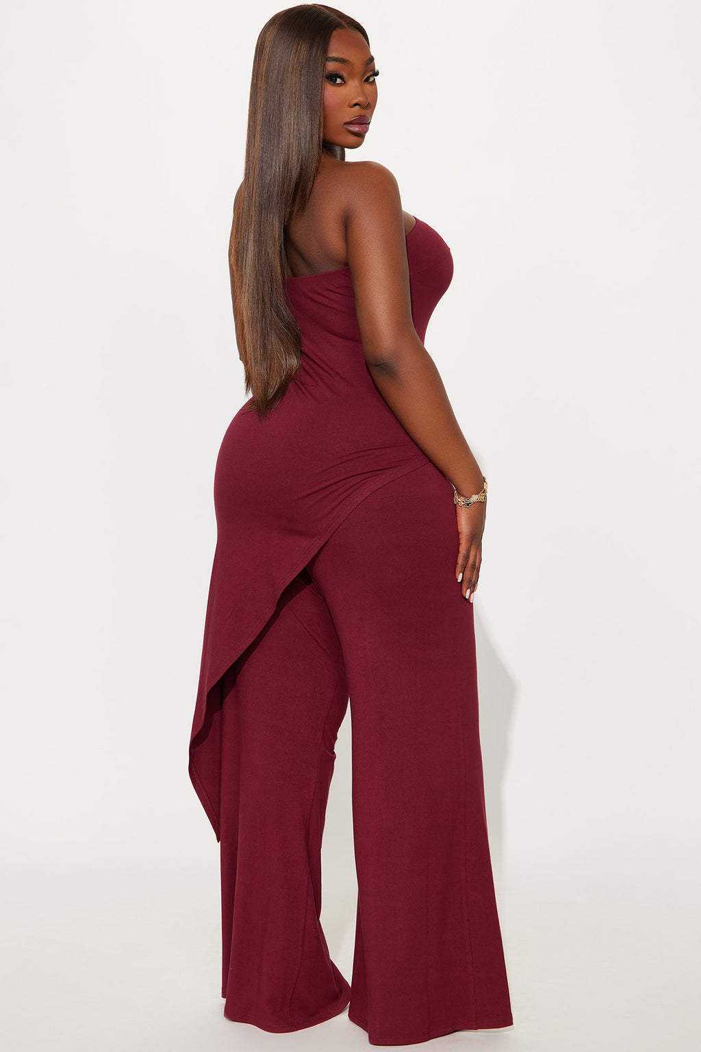Gaby Flare Pant Set - Burgundy