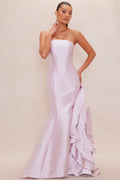 Kaitlyn Floral Taffeta Gown - Rose