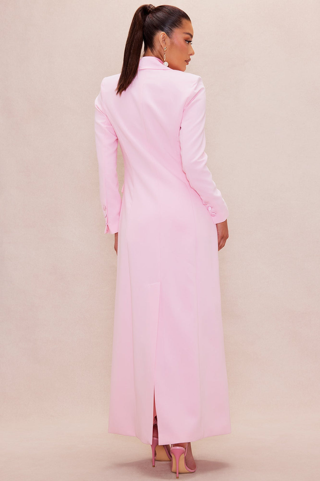 Margo Maxi Blazer Short Suit Set - Pink