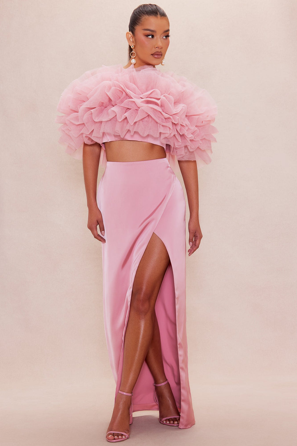 Olivia Corset Skirt Set - Rose