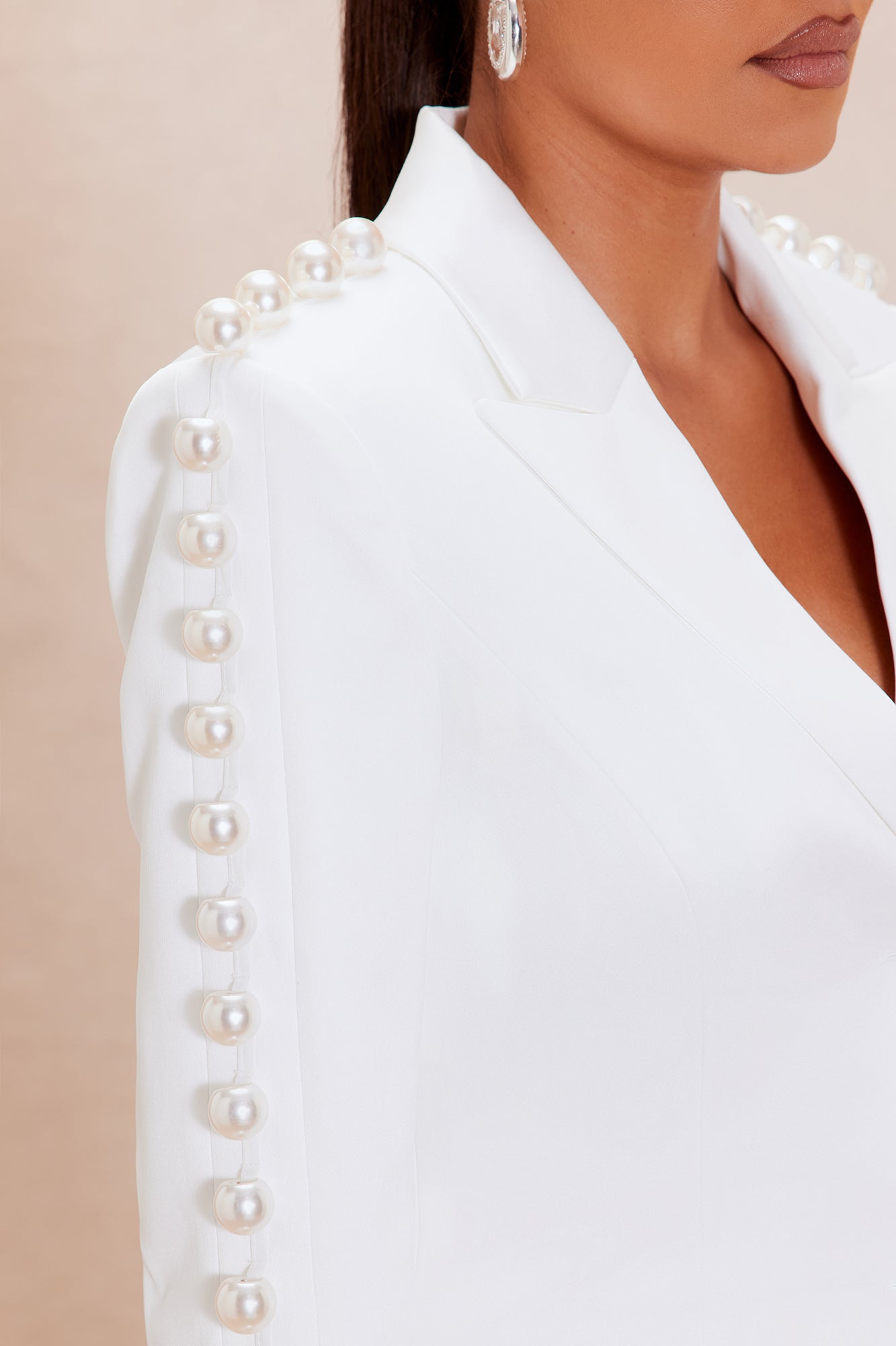 Jada Embellished Short Set - White