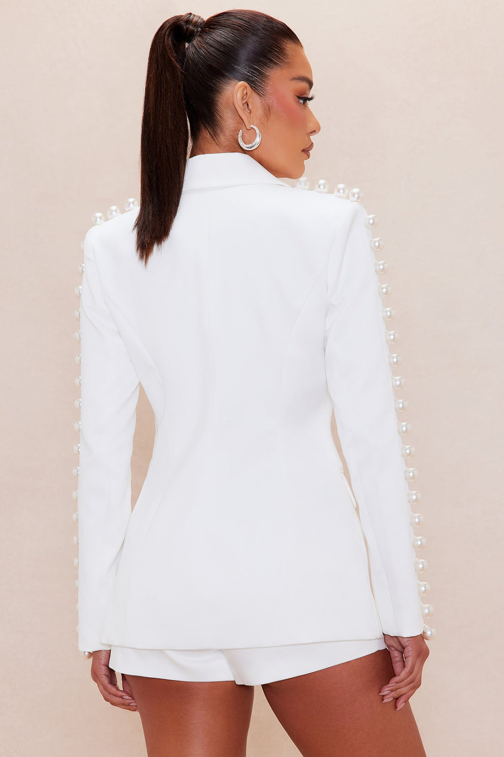 Jada Embellished Short Set - White