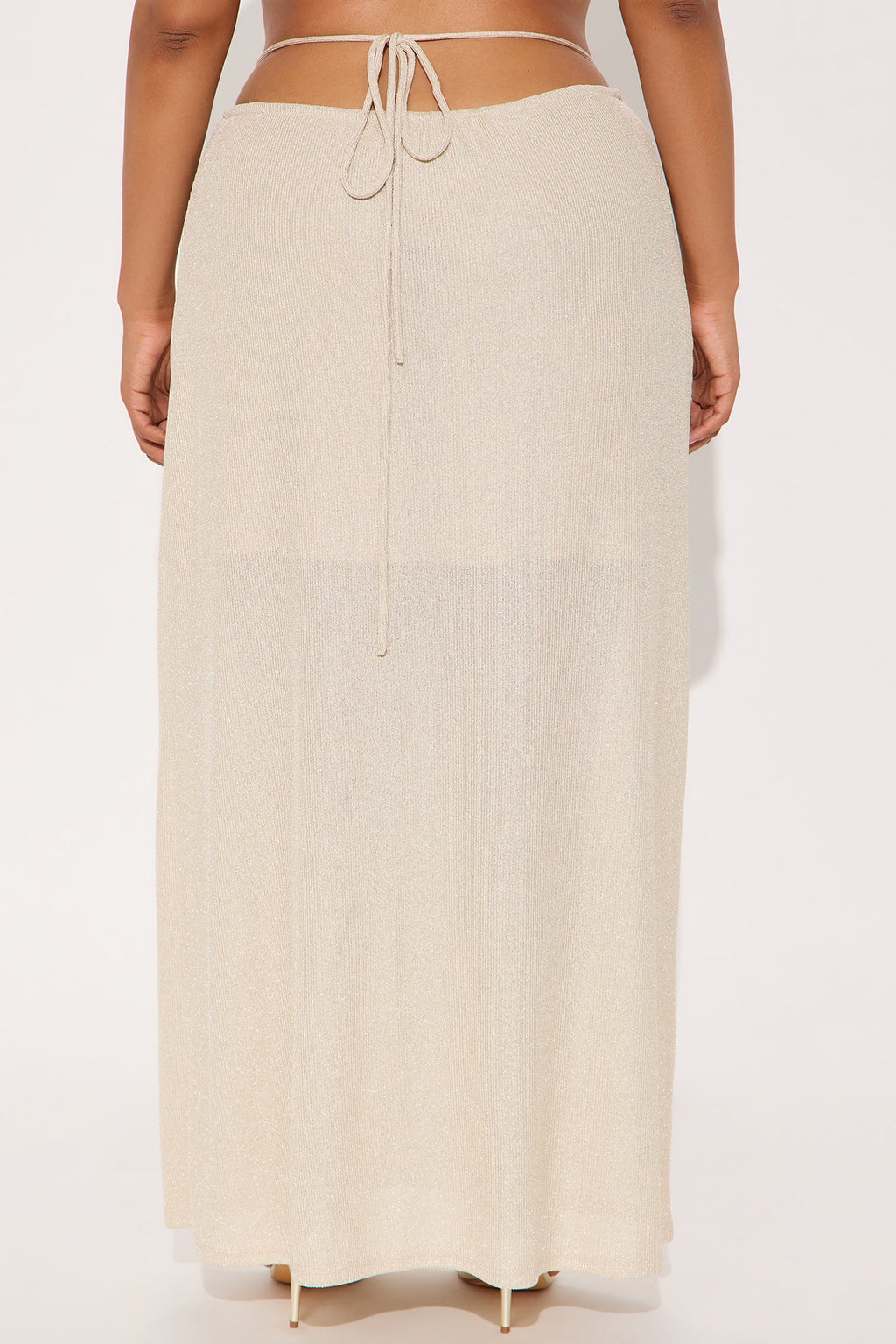 Allegra Shine Wrap Midi Skirt - Gold