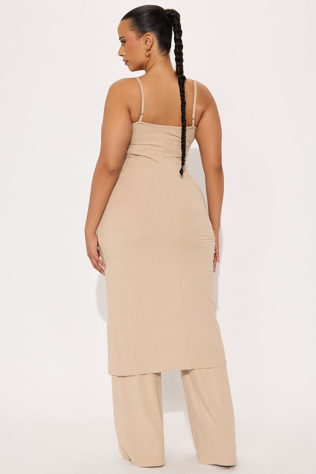 Grace Wide Leg Pant Set  - Taupe