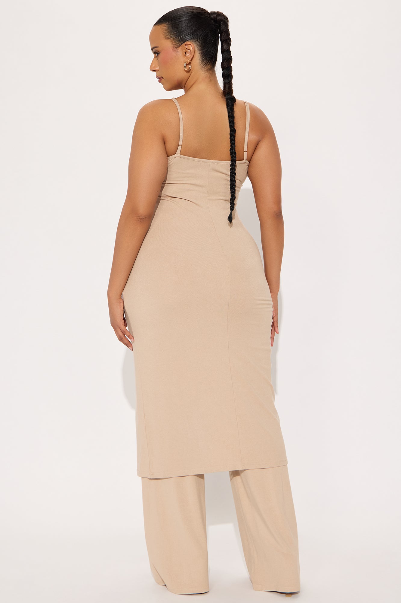 Grace Wide Leg Pant Set  - Taupe