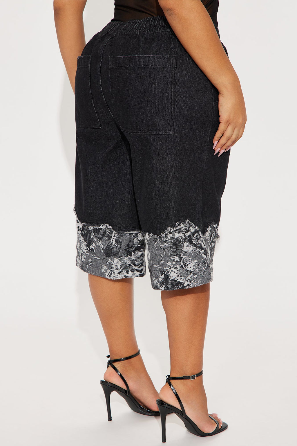 Westerly Pull On Denim Jorts - Black Wash