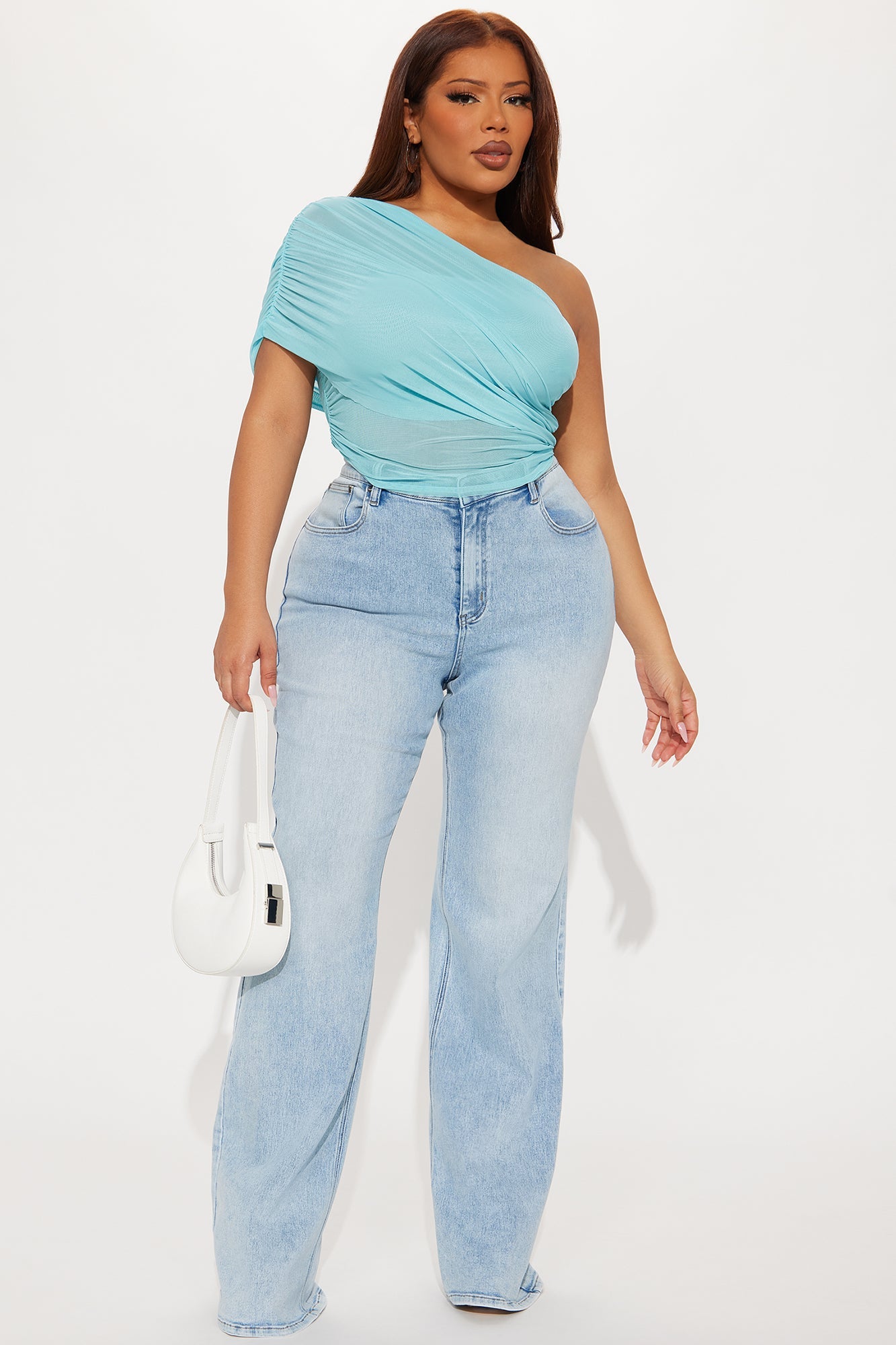 Tall Make My Day Stretch Wide Leg Jeans - Light Wash