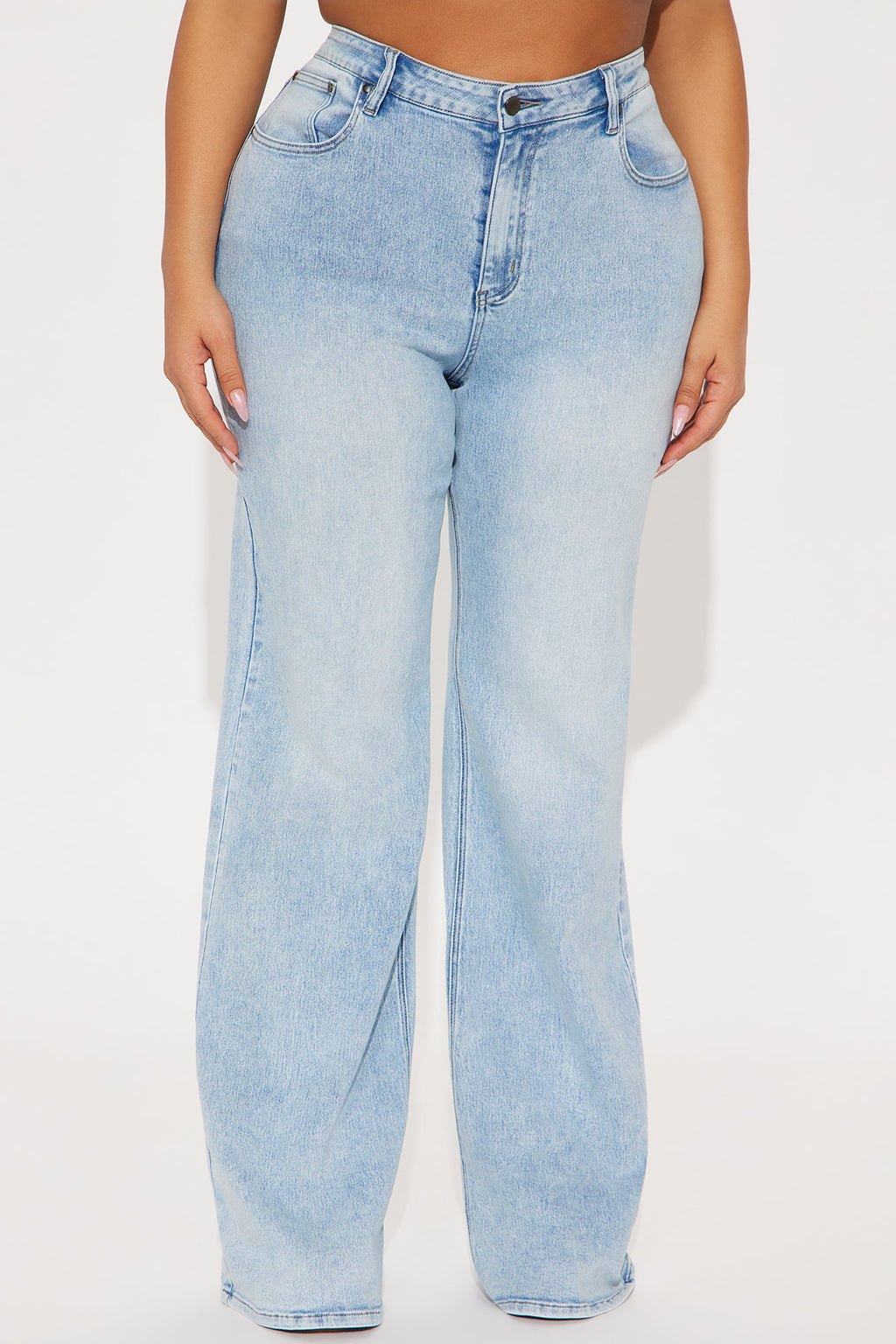 Tall Make My Day Stretch Wide Leg Jeans - Light Wash