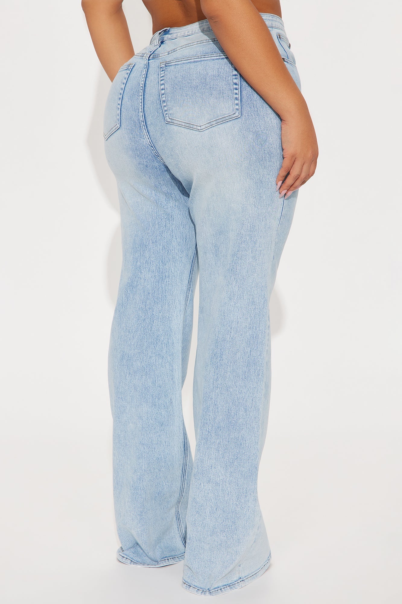Tall Make My Day Stretch Wide Leg Jeans - Light Wash