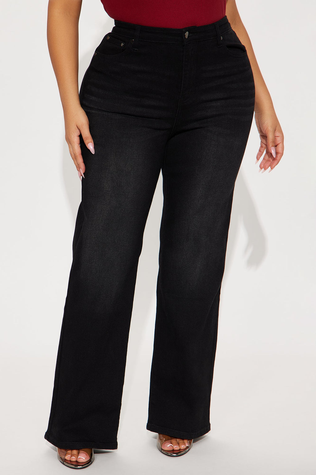 Everyday Basic Straight Leg Denim Jeans - Black