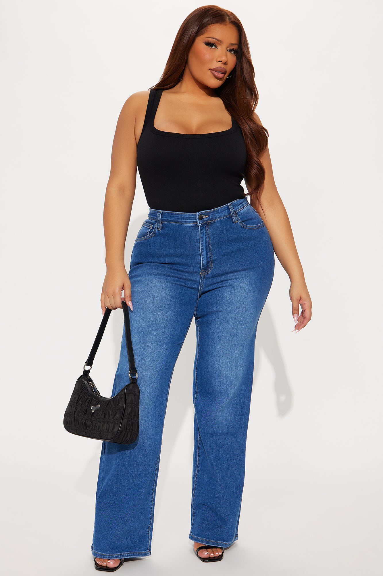 Say No More Low Rise Wide Leg Jeans - Medium Wash