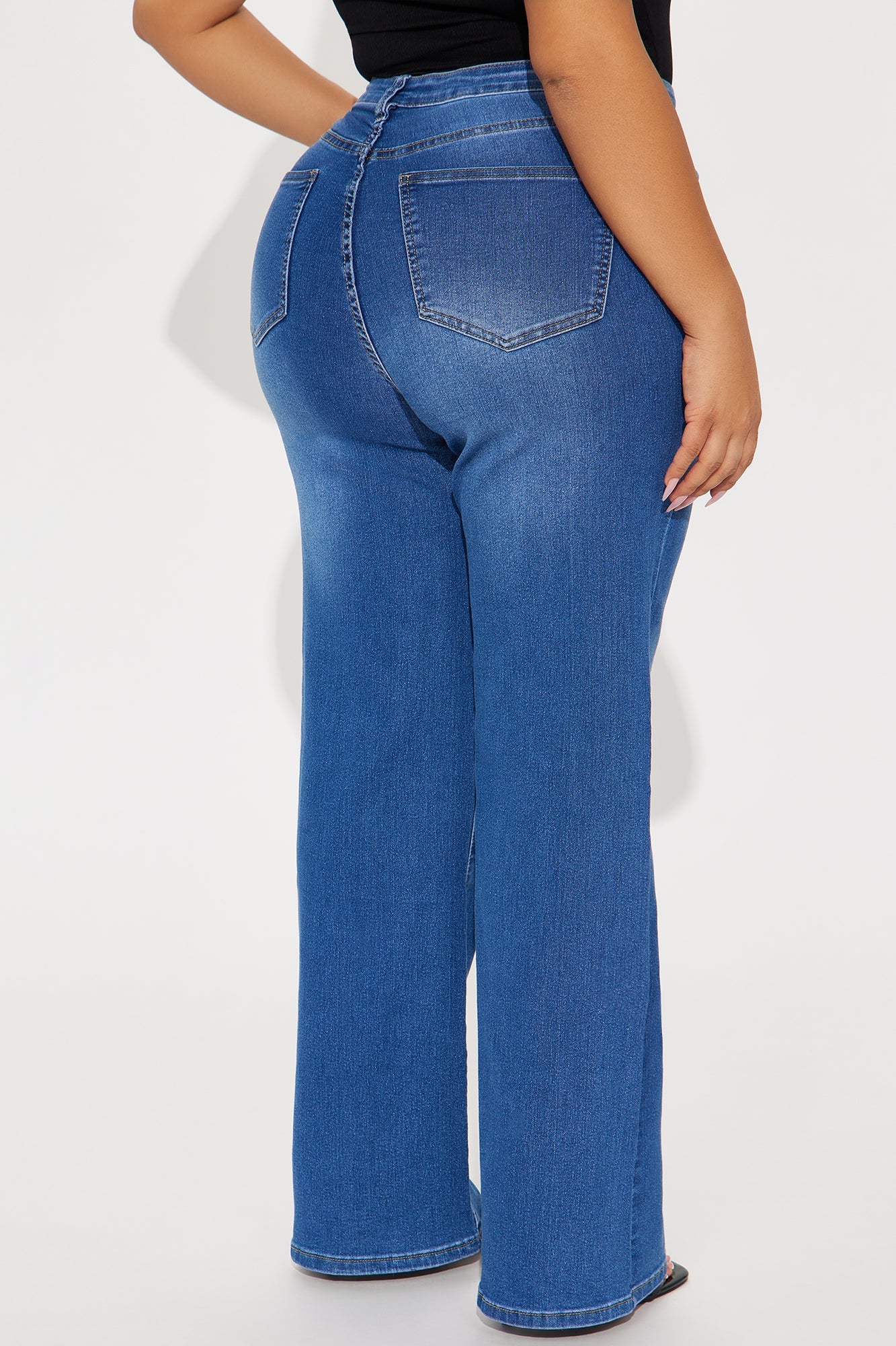 Say No More Low Rise Wide Leg Jeans - Medium Wash
