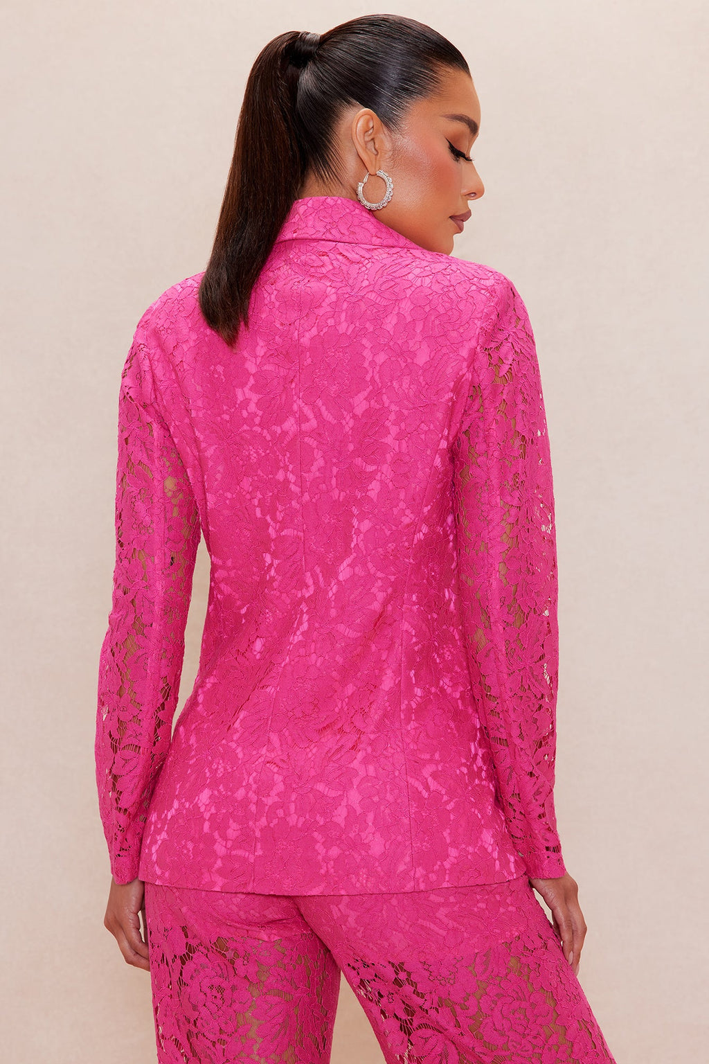 Maya Lace Blazer - Pink