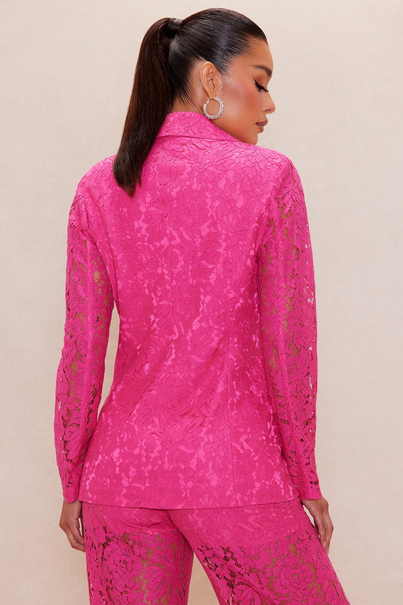 Maya Lace Blazer - Pink