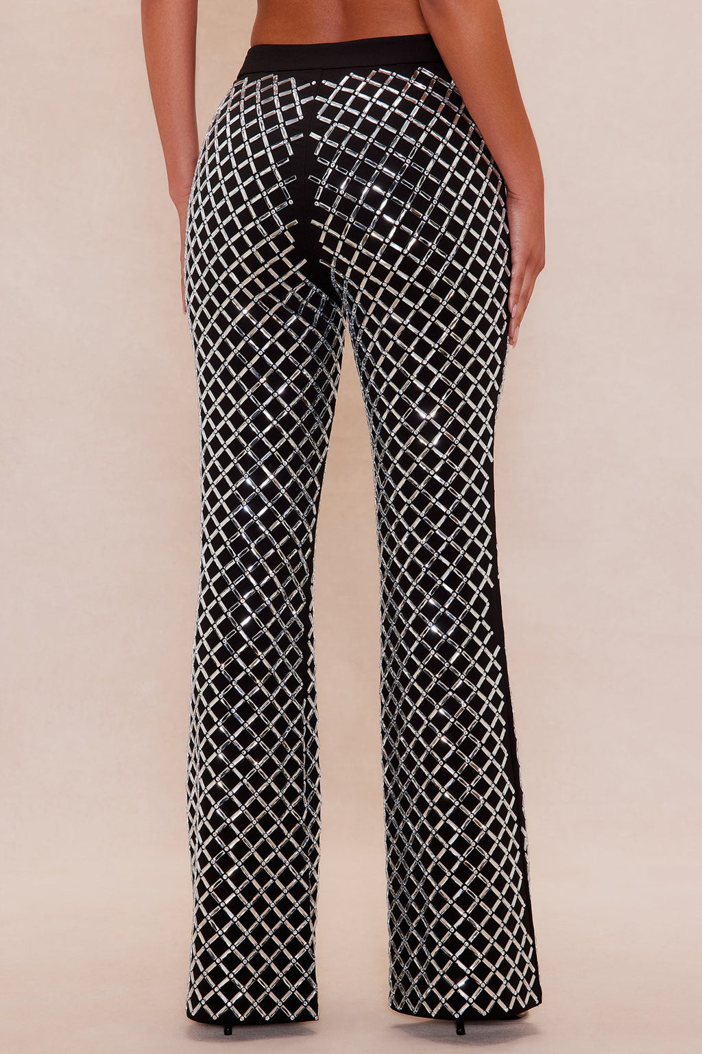 Koko Embellished Flare Pant - Black