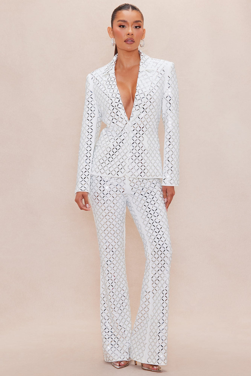 Koko Embellished Blazer - White