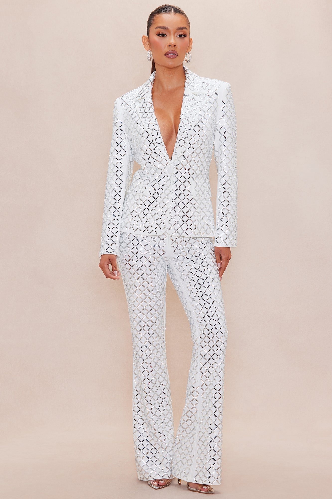 Koko Embellished Blazer - White