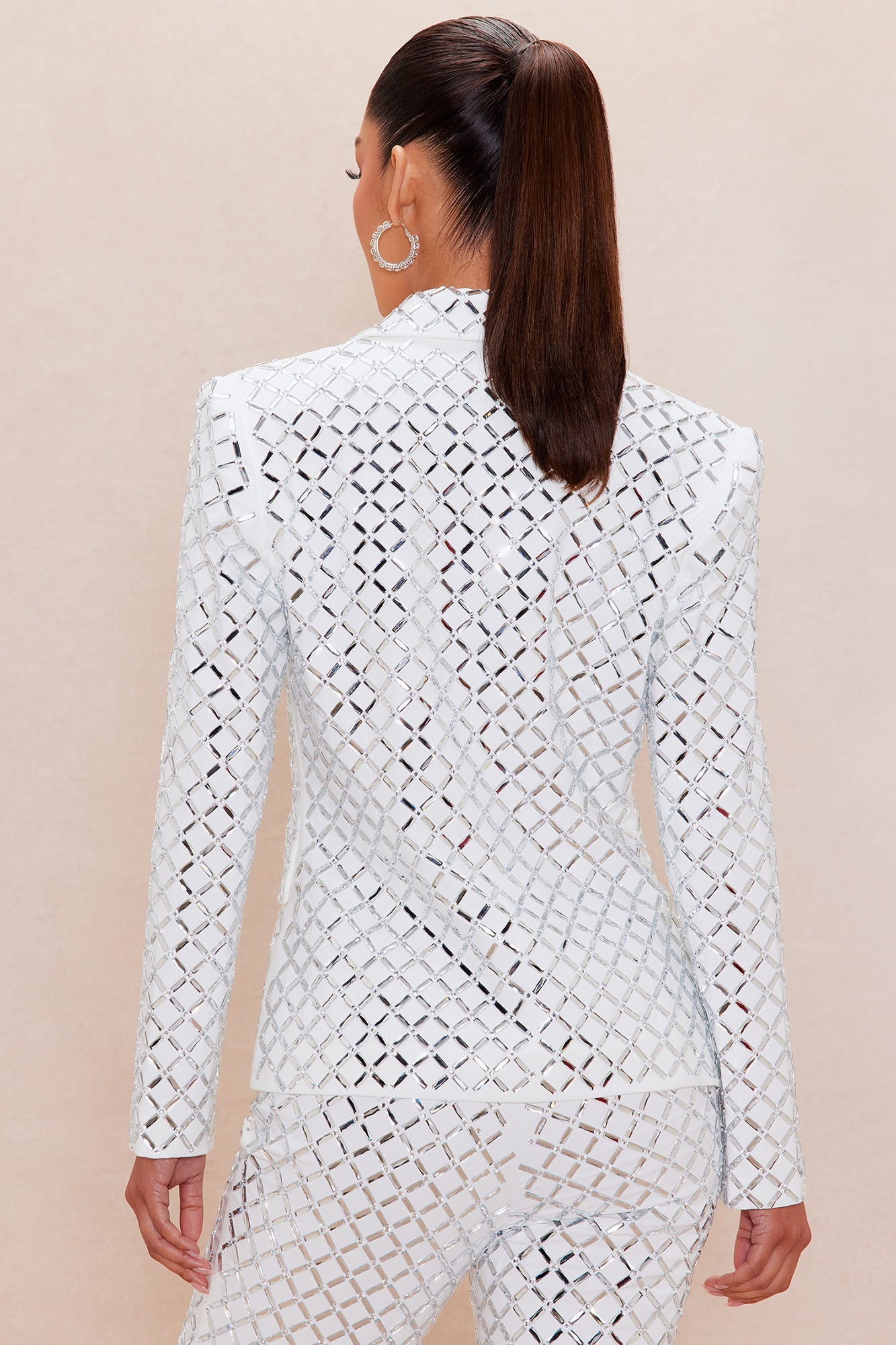 Koko Embellished Blazer - White