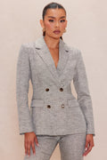 Danielle Metallic Blazer - Grey/combo